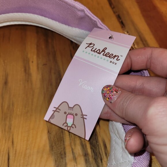 Pusheen Beach Bundle Mesh Tote Sun Visor Sand Coaster Pink Purple - Picture 8 of 14